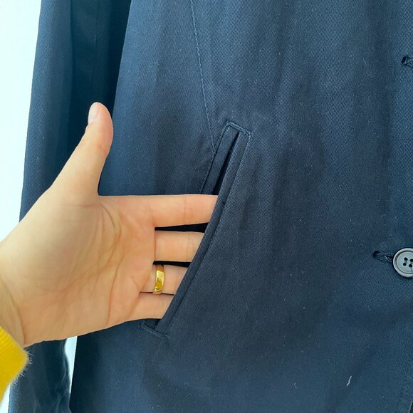 Liz Claiborne High Neck Navy Canvas Jacket - Picture 7 of 10